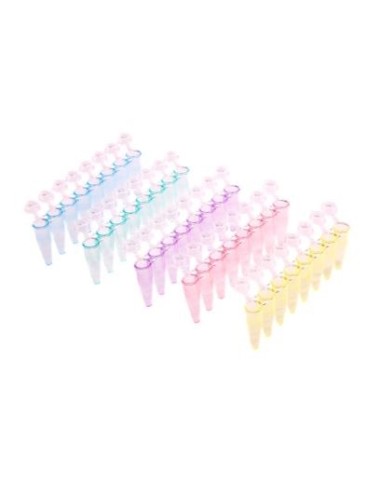 STRIP TUBOS PCR 0,2 ML CAJA X 120 TIRAS (COLORES)