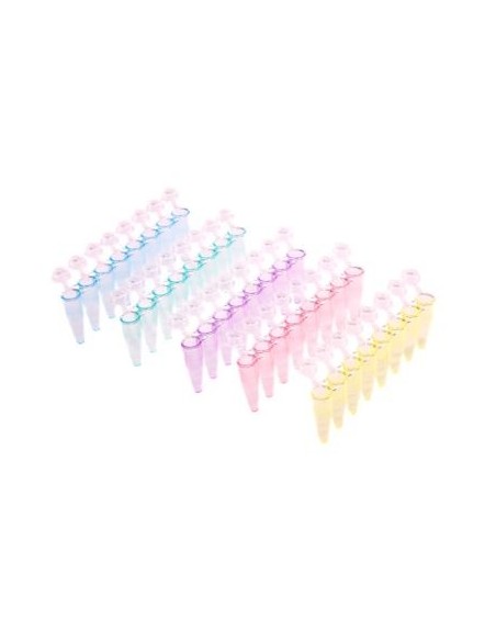 STRIP TUBOS PCR 0,2 ML CAJA X 120 TIRAS (COLORES)