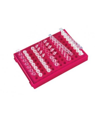 GRADILLA PARA TUBOS DE PCR CON TAPA CJ X 4