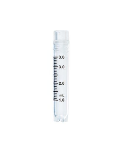 TUBO CRIOGÉNICO 3,6ML, ROSCA INTERNA, ESTÉRIL,  BOLSA X 100 CRIOTUBOS