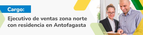 Cargo: Ejecutivo de ventas Zona norte con residencia en Antofagasta
